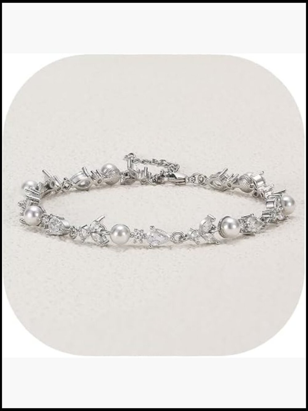 Marquise CZ Tennis Bracelet for Women Wedding Bridal Prom Jewelry Gift